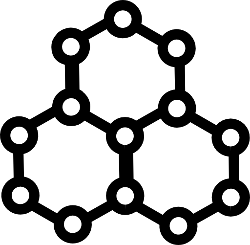 Molecules hexagonal shapes