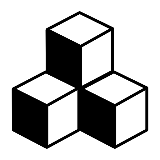 Cubes in stack with shadow