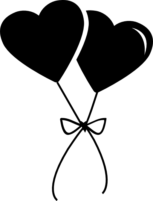 A pair of baloons of hearts
