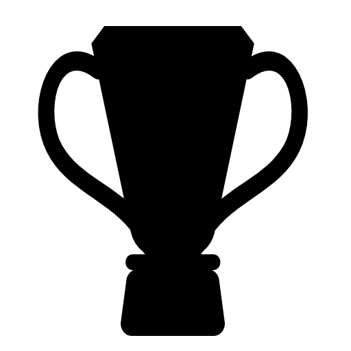 Trophy cup black shape