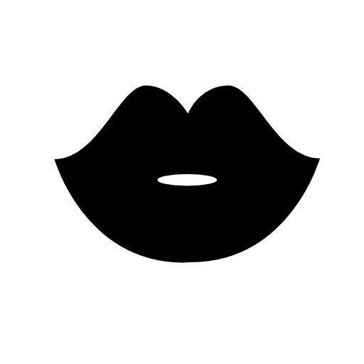 Woman black lips shape