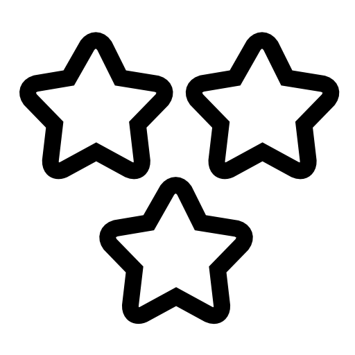 3 stars outlines