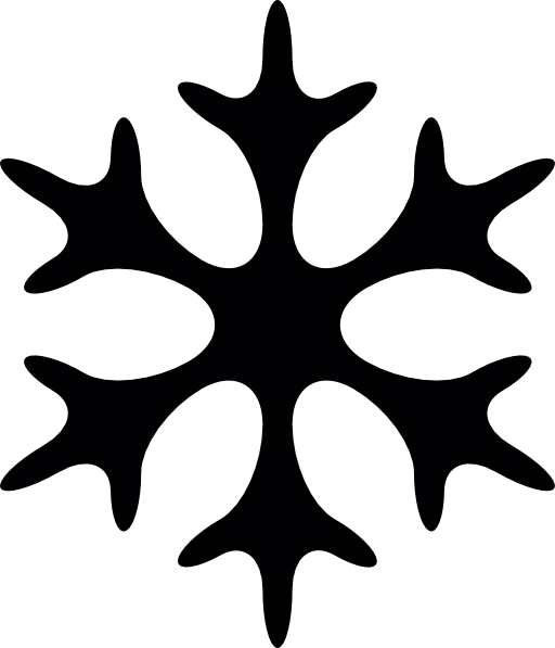 Snowflake christmas star shape