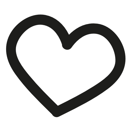 Heart hand drawn symbol outline