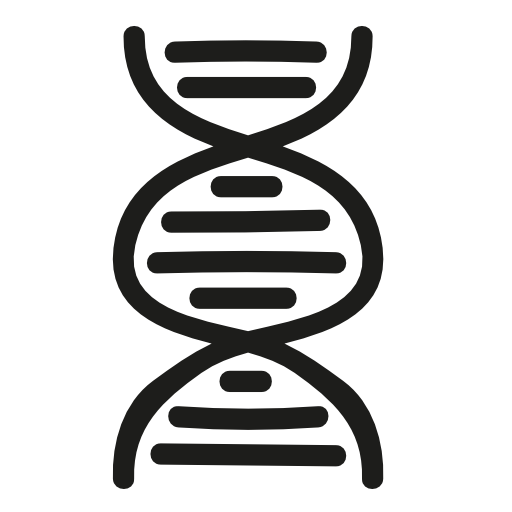 DNA hand drawn symbol