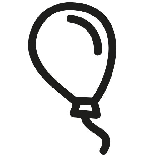 Balloon hand drawn outline