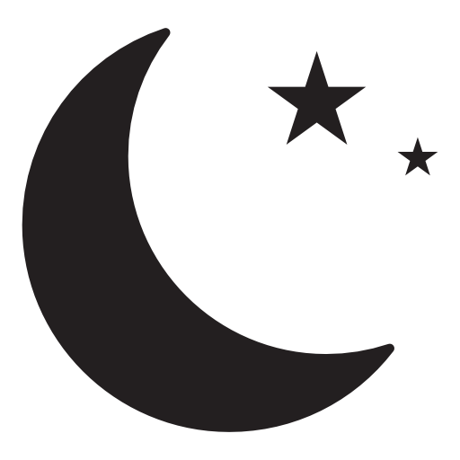 Moon and stars, IOS 7 interface symbol
