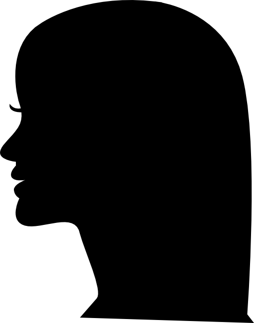 Woman head side view