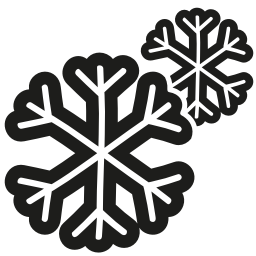 Snowflakes couple hand drawn outlines