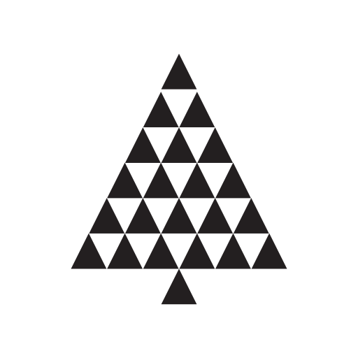 Christmas tree formed by triangles