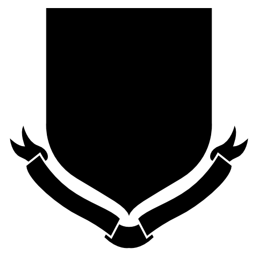 Shield shape with ribbon