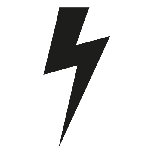Lightning bolt black shape