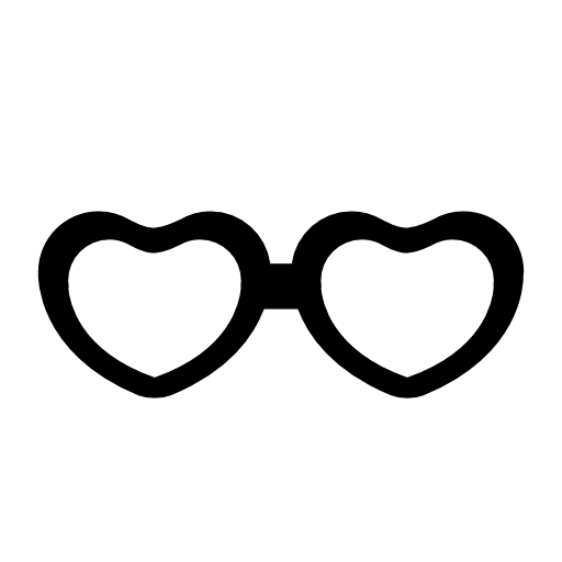 Heart shaped eyeglasses