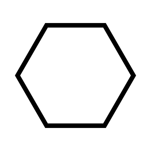 Hexagon geometrical shape outline