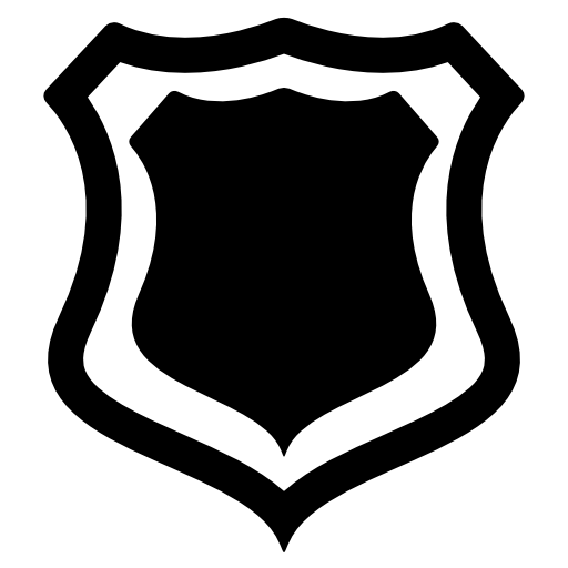 Shield badge with outline