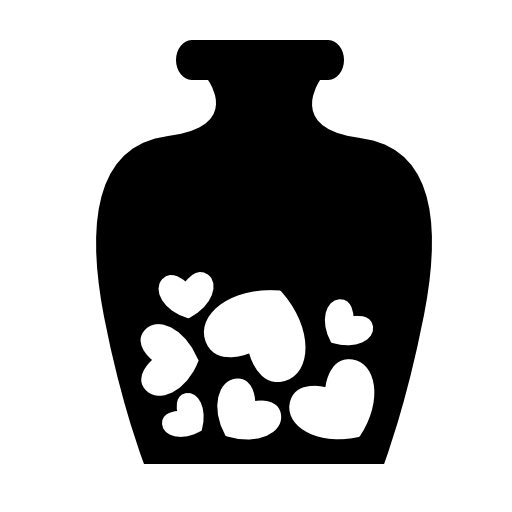 Jar with hearts of love