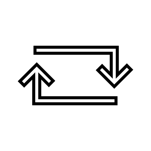 Refresh rectangle of arrows, IOS 7 interface symbol