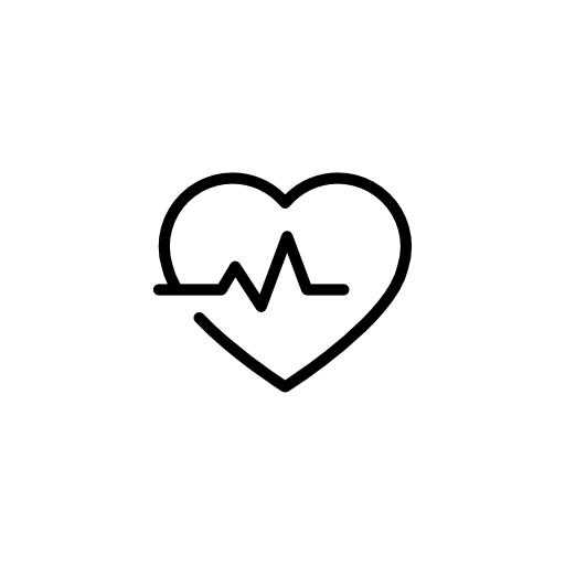 Heart shape outline with lifeline