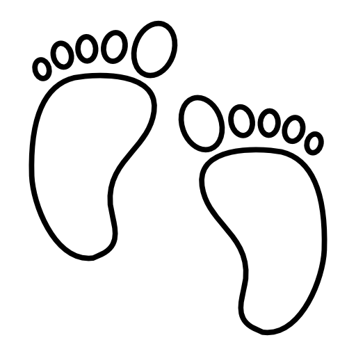 Baby foot print, IOS 7 symbol