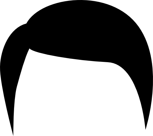 Male short black hair shape