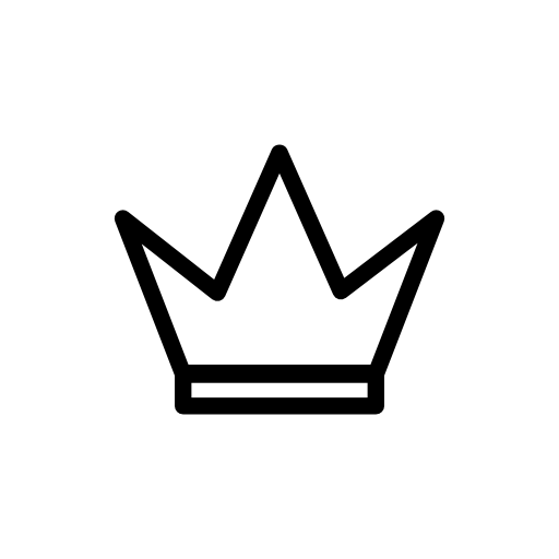 Royal crown of straight lines design