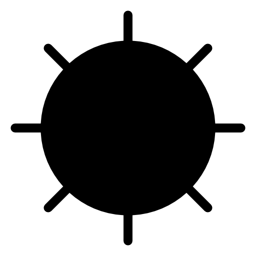 Sun black shape variant with thin rays