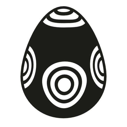 Easter egg design of concentric circles pattern