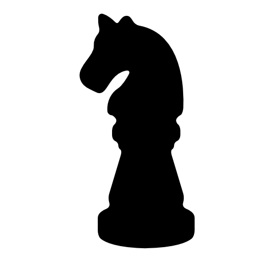 Black horse chess piece shape