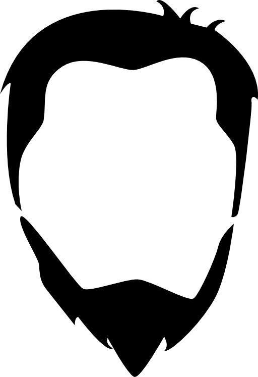 Male head hair and beard