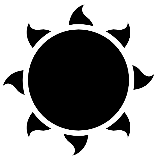Sun shape with small rays