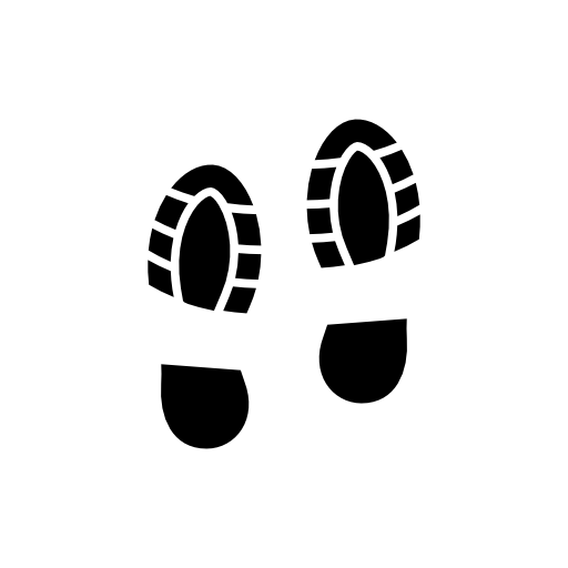 Human shoes footprints