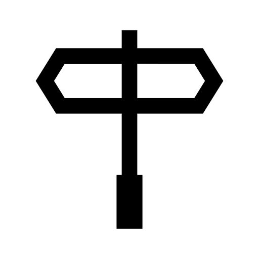 Directional arrow signal on a pole