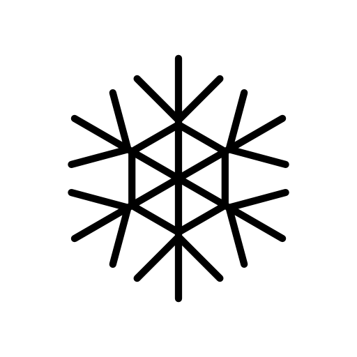 Snowflake of thin lines design