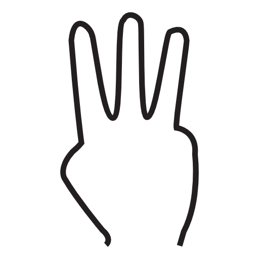 Three fingers, IOS 7 symbol