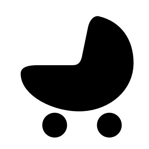 Baby cradle silhouette