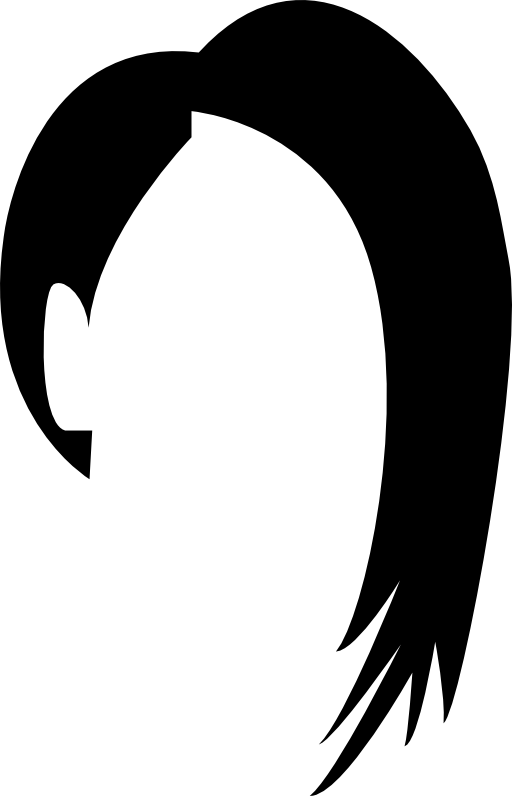 Hairstyle with one short side and the other long