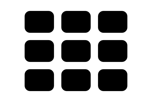 Nine black tiles