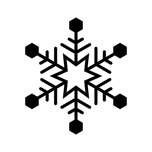 Snowflake hexagonal design with a star in the center