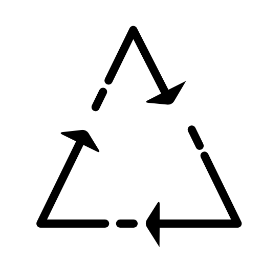 Triangular converging arrows