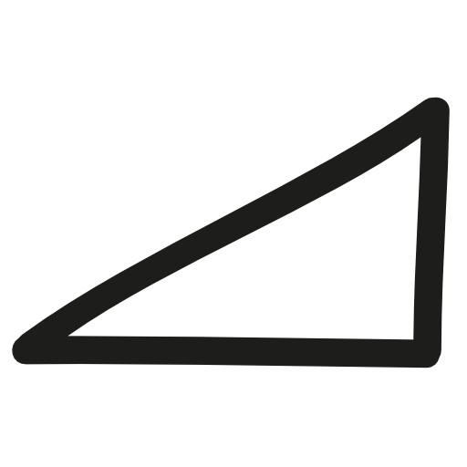 Triangle hand drawn shape outline
