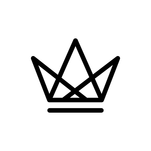 Royal crown of triangles grid design