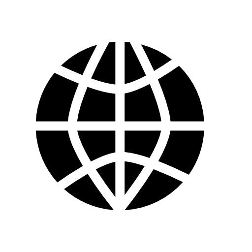 World circle with grid