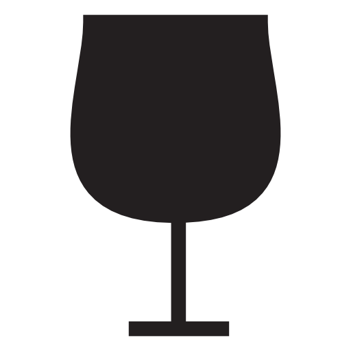 Wine glass black shape, IOS 7 symbol