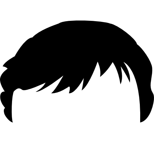 Short dark male hair shape