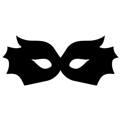 Carnival eyes mask black silhouette