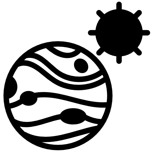 Jupiter and the sun