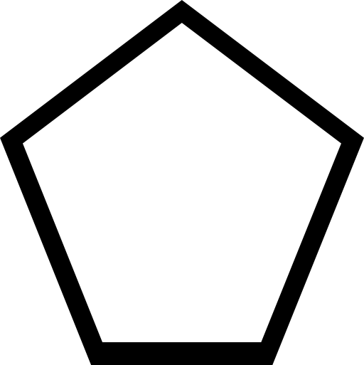 Pentagon geometric shape outline