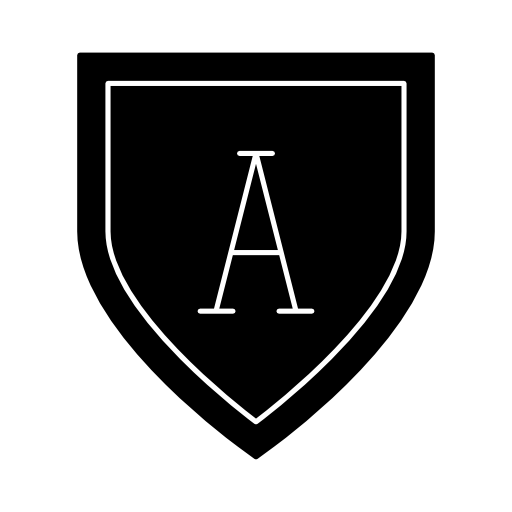 Shield shape with letter A