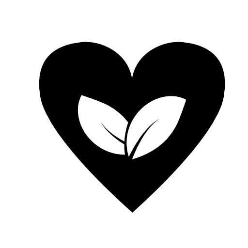 Love trees, leaves inside a heart
