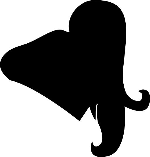 Woman hair black shape